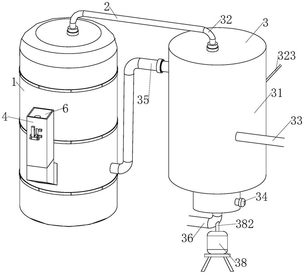 A coke oven flue gas treatment system