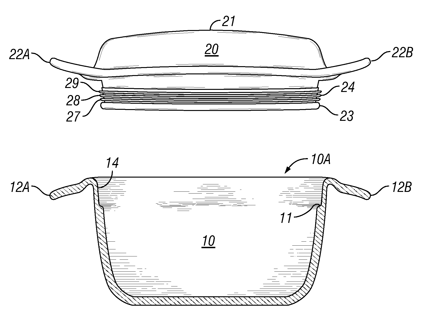 Food container apparatus and method of using same