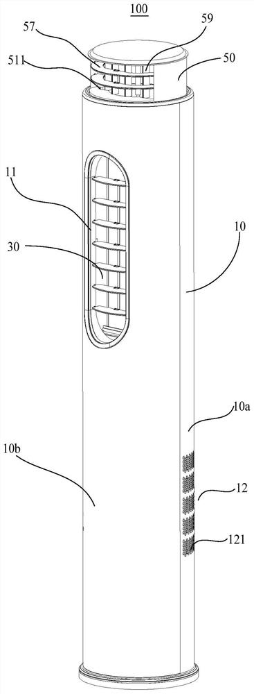 Air-conditioning cabinet and air outlet control method of air-conditioning cabinet