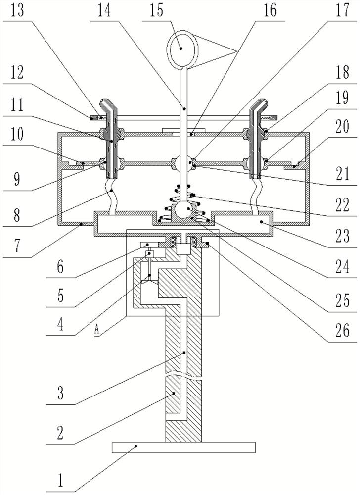 Self-adjusting agricultural sprinkling irrigation device