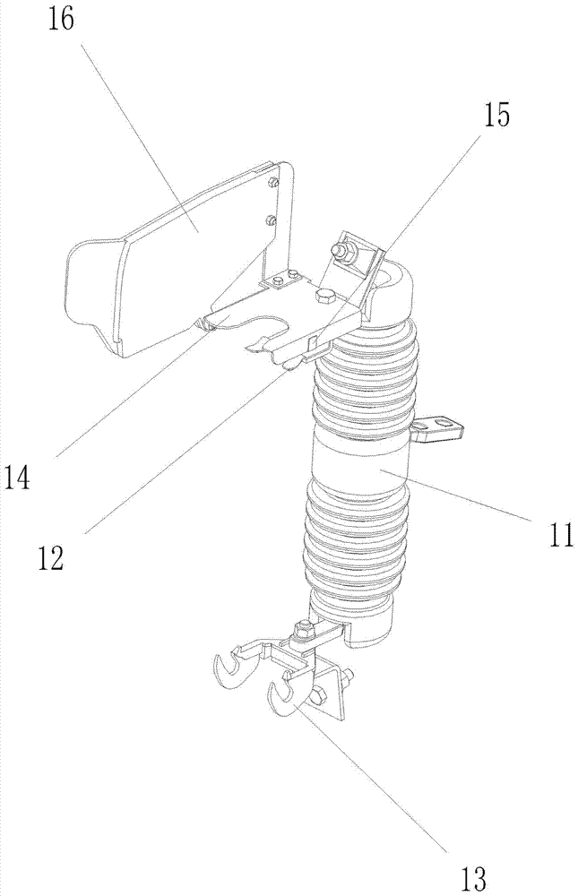 Drop type fuse protector and installation tool thereof