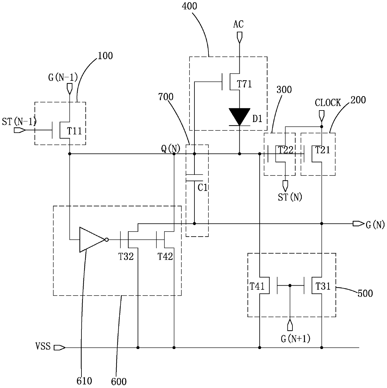 goa circuit and liquid crystal display panel