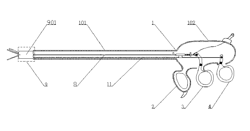 Operational separating forceps for matching ureter