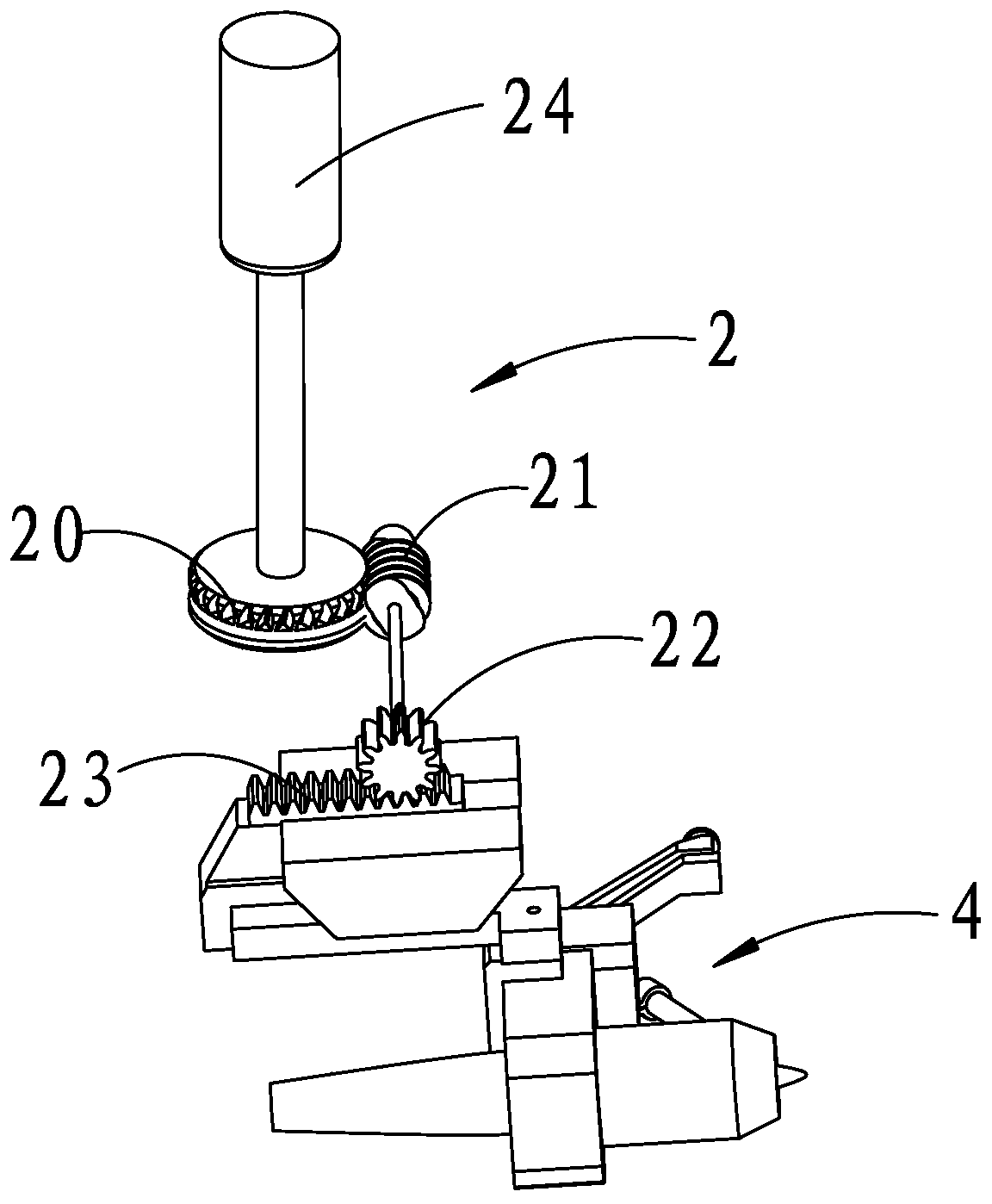 Four-shaft clamping type welding robot