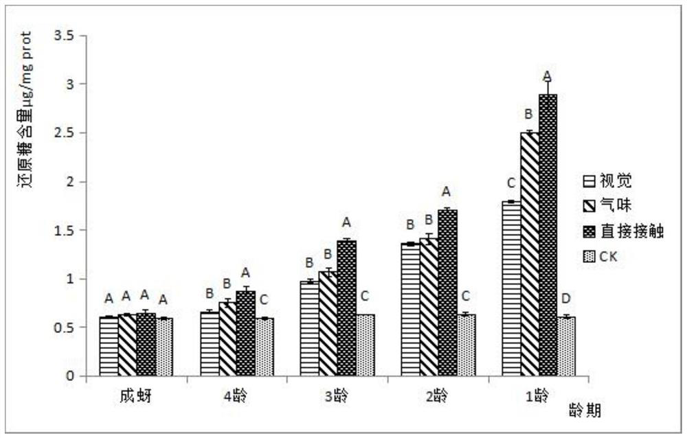 Method for verifying influence of Orius sauteri Poppius on activity of endogenous substances in soybean aphid bodies under stress