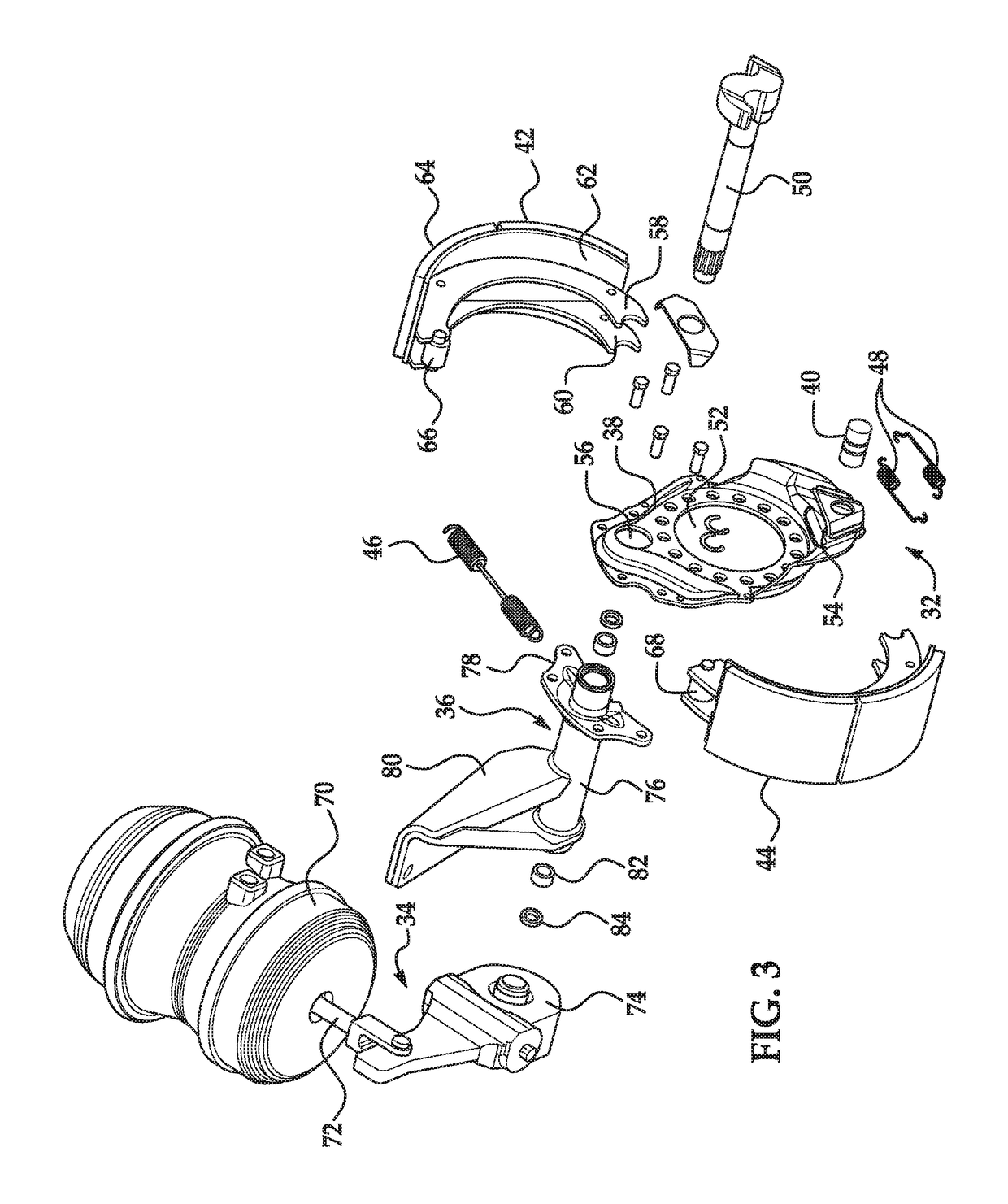 Rigid bracket assembly for mounting a brake assembly and brake actuator