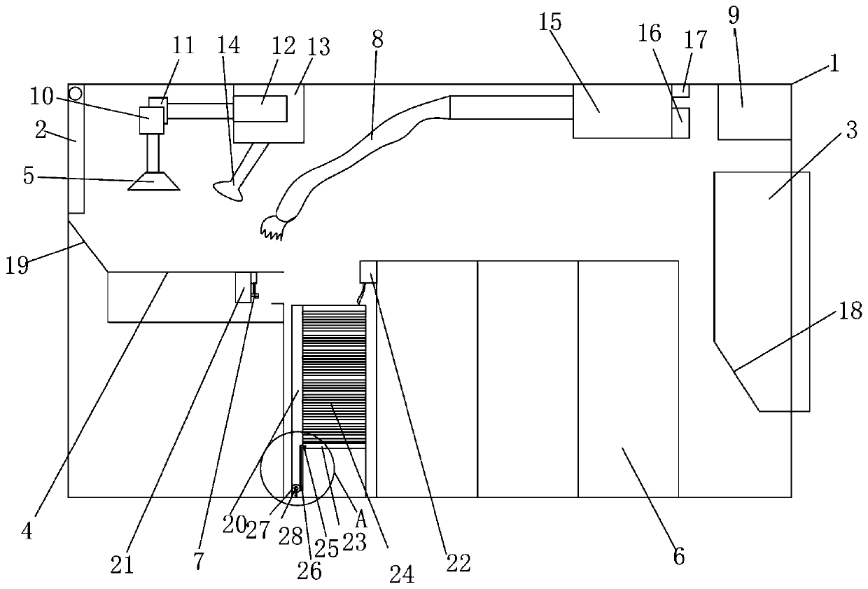 Automatic sorting device for discarded old clothes