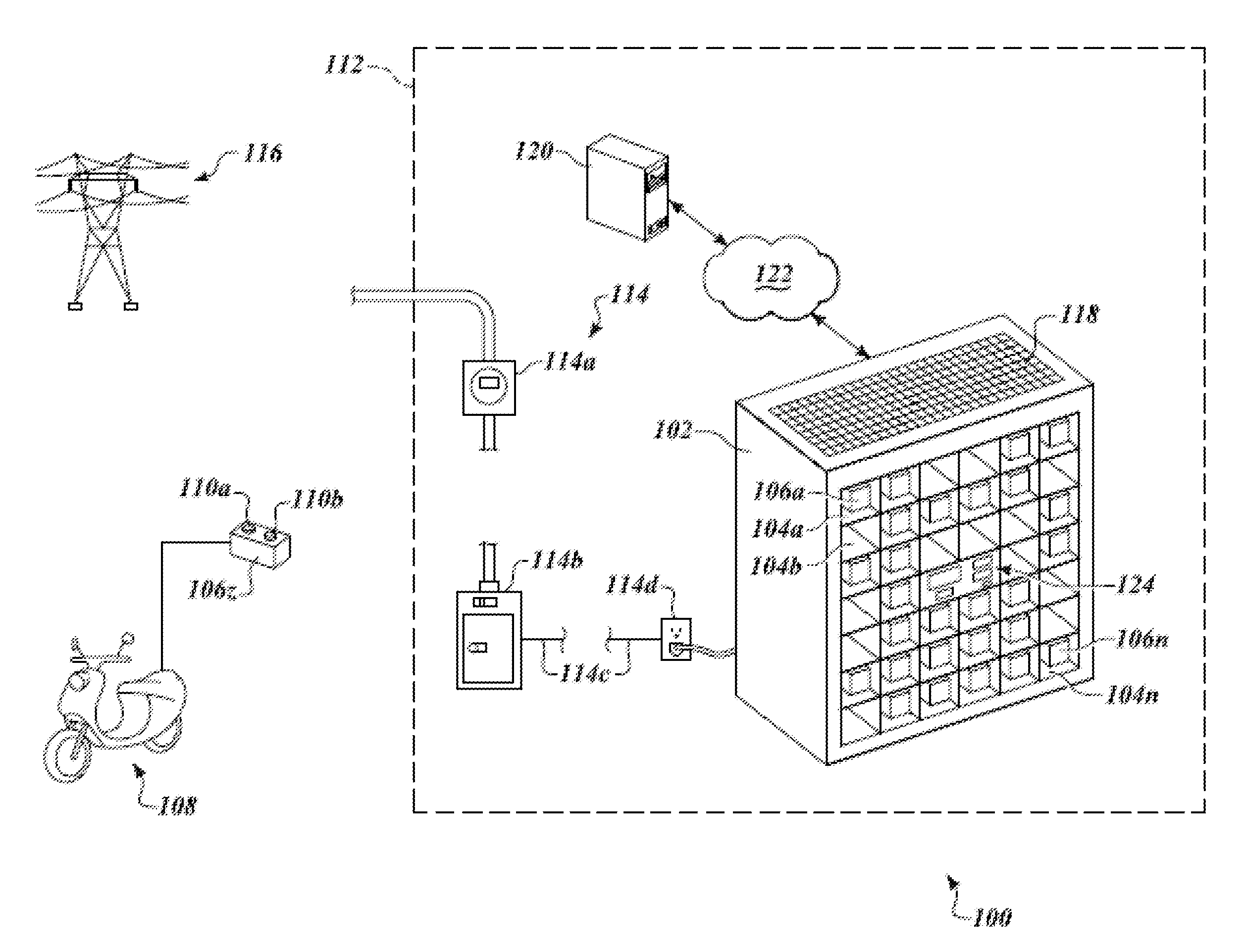 Apparatus, method and article for reserving power storage devices at reserving power storage device collection, charging and distribution machines