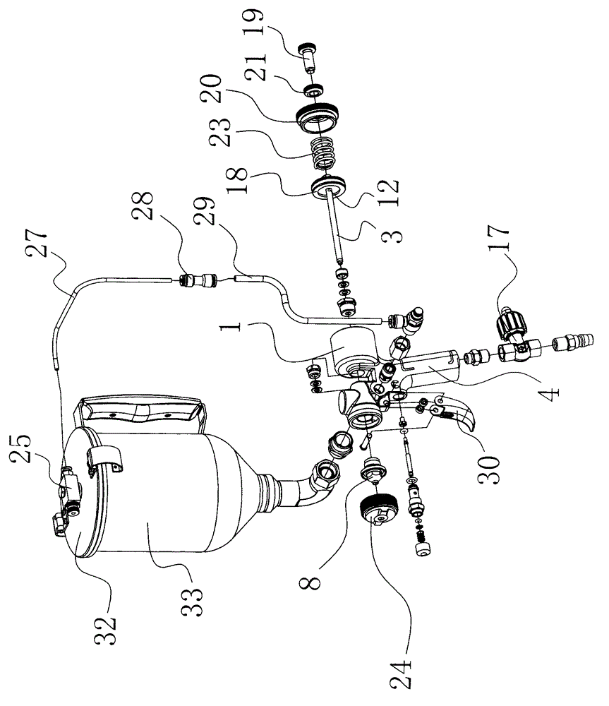 Spraying gun