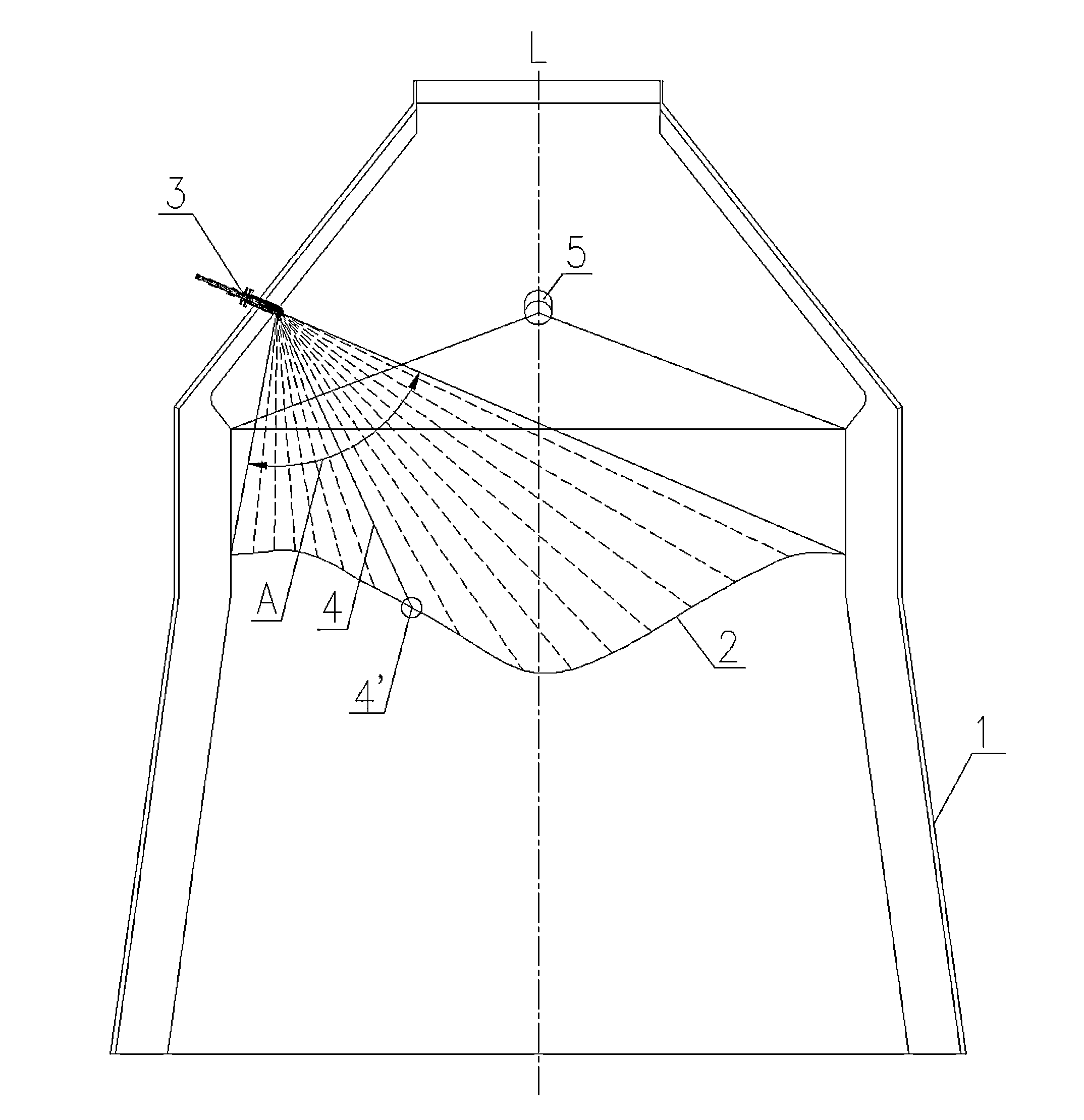 System and method for on-line measuring a burden surface in a blast furnace