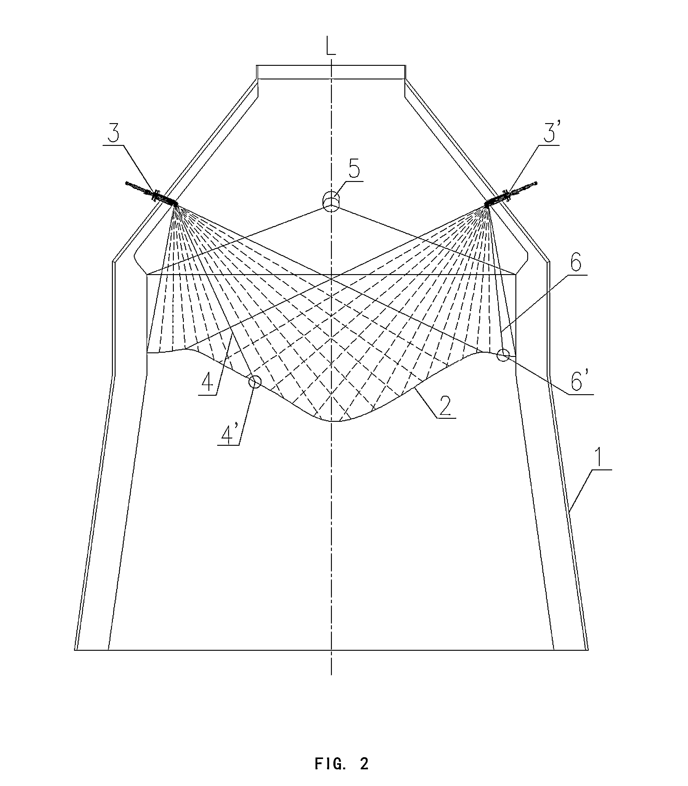 System and method for on-line measuring a burden surface in a blast furnace