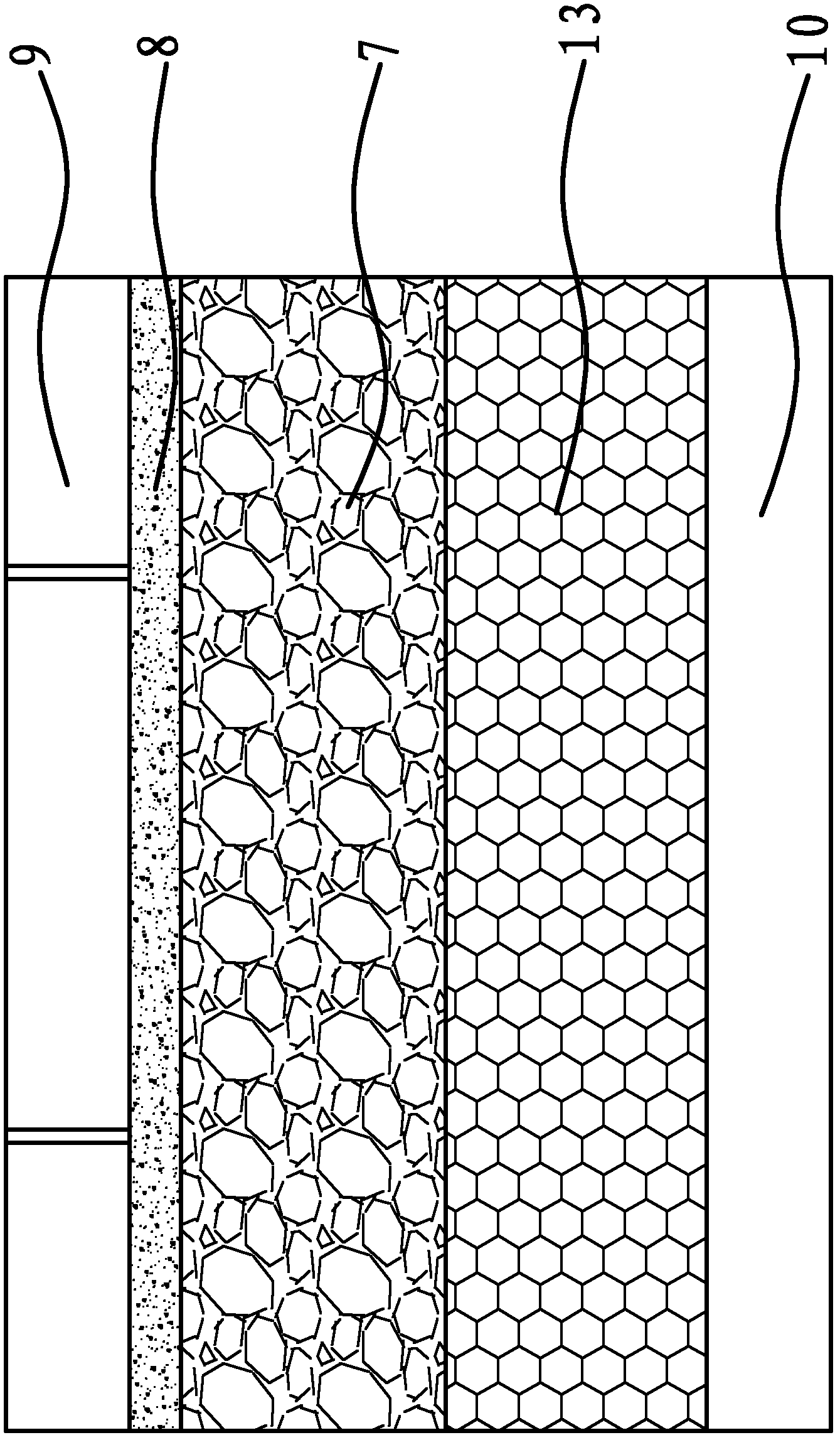 Ecotypic water-permeable stratum structure