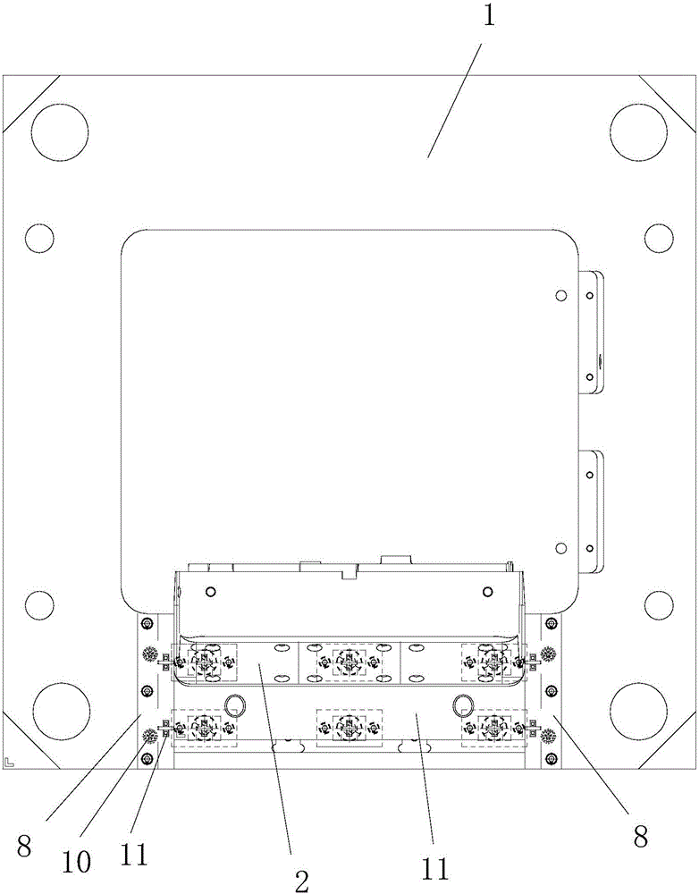 Anti-sticking die structure for large-sized sliding block