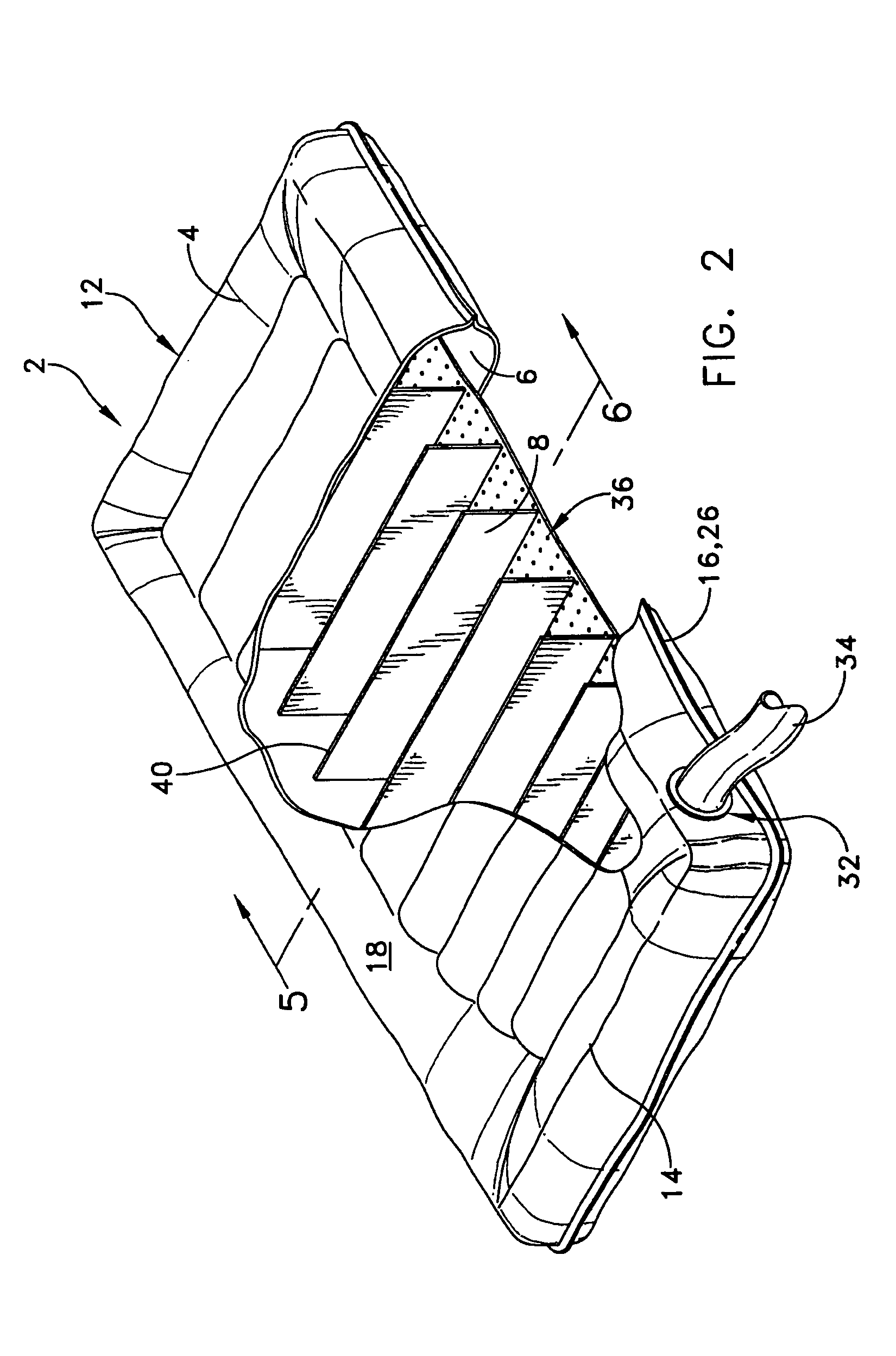 Air mattress with single perimeter seam