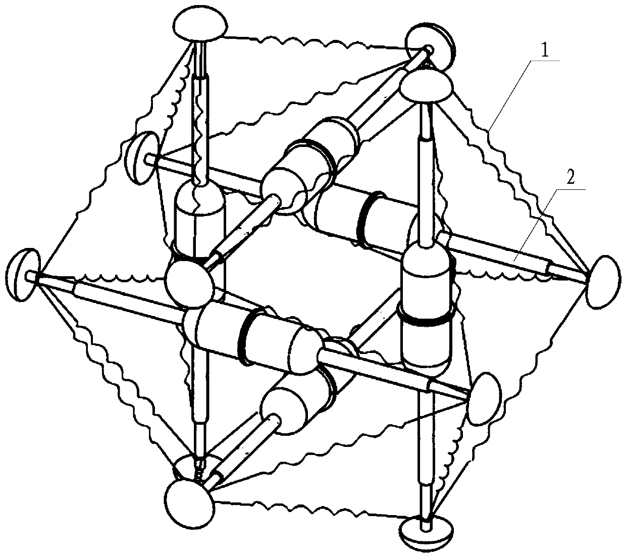 Modularized robot based on tensioned integral structure