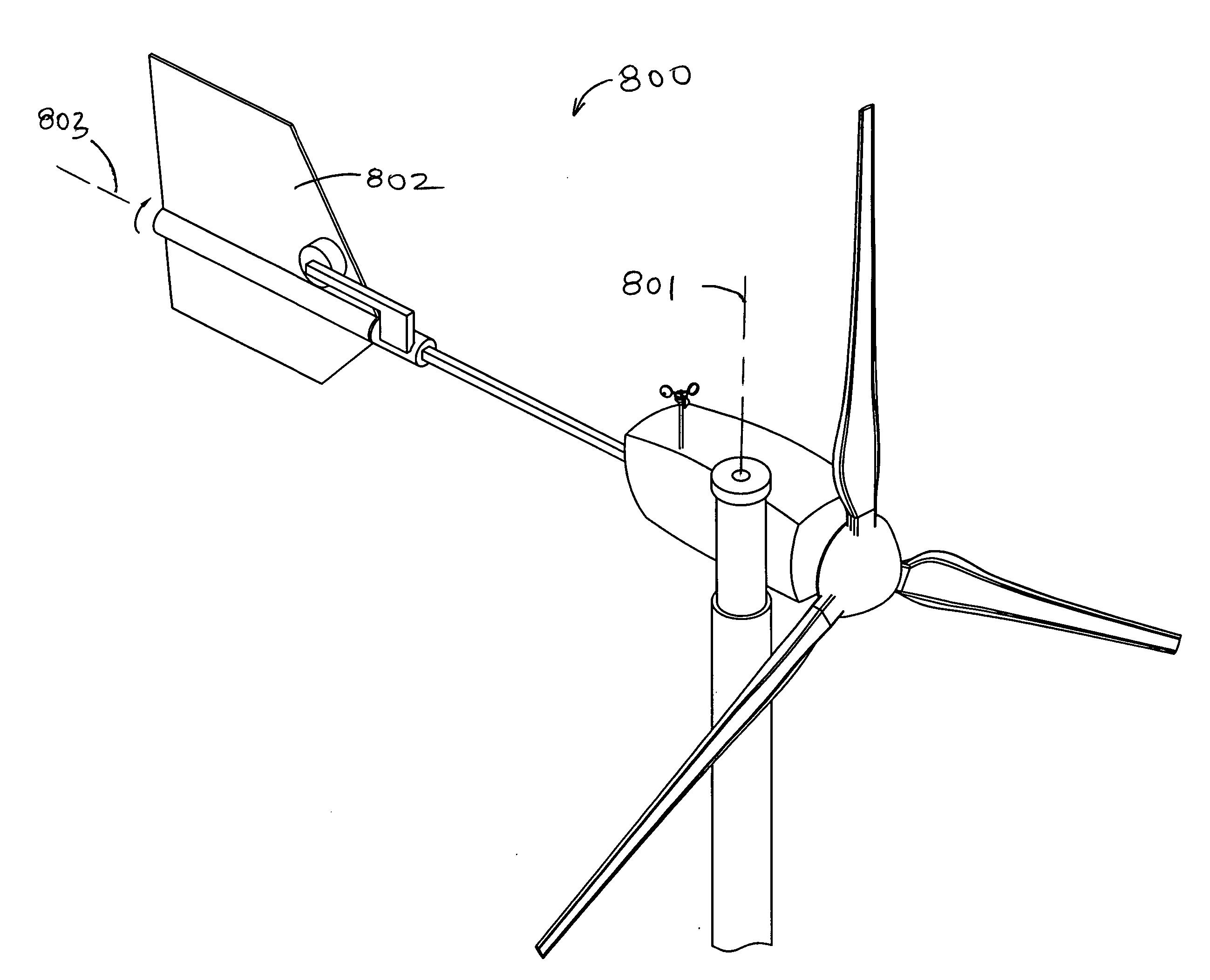 Furling wind turbine