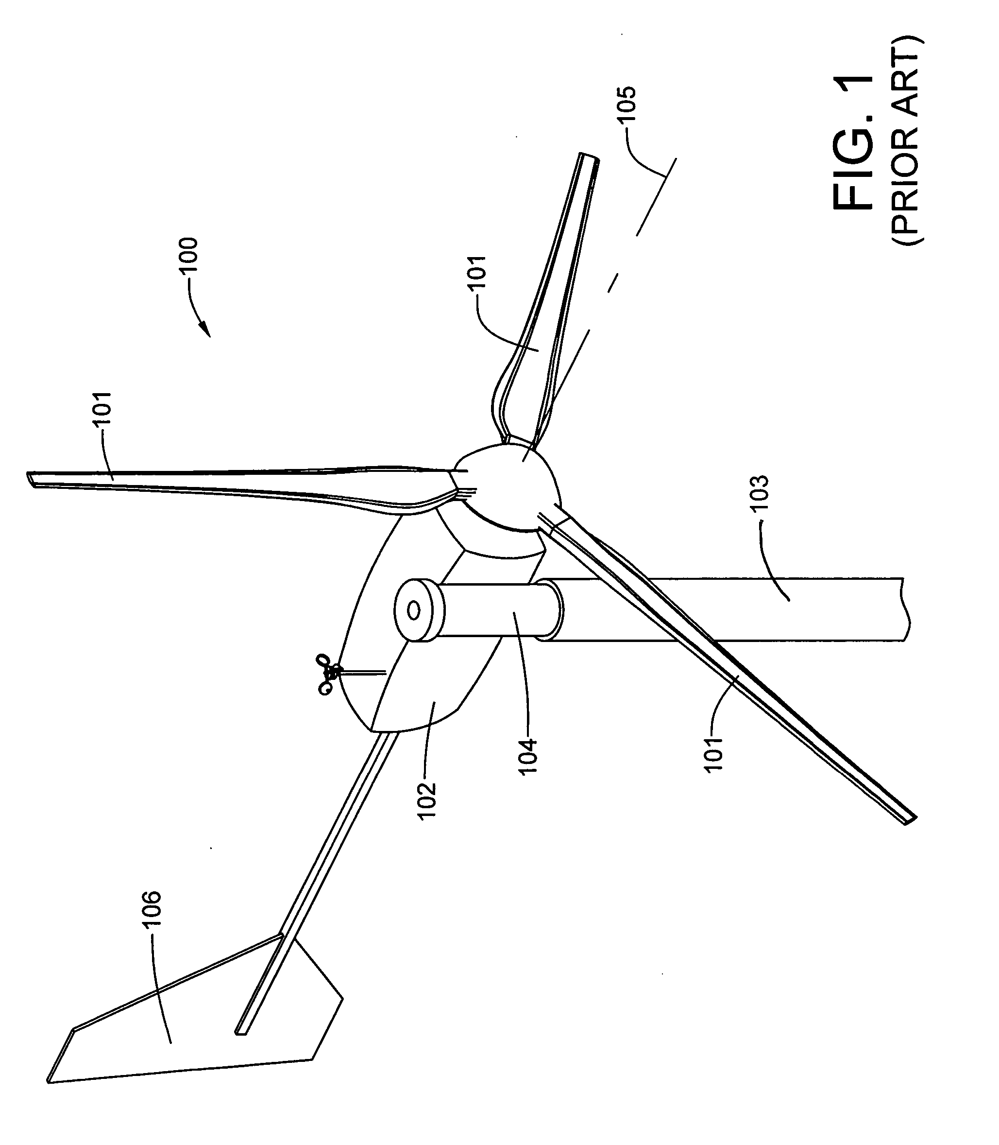 Furling wind turbine