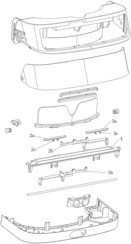 Wearable gradually-changing focal point combined lens device based on Internet of Things and using method thereof