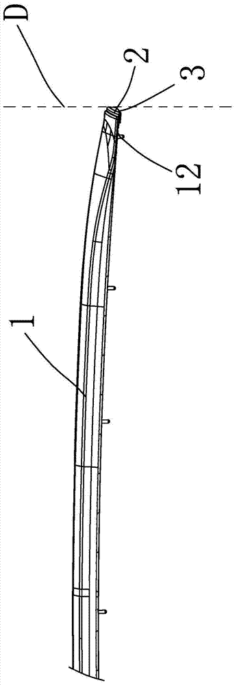 An improved structure at the end of luggage rack to overcome thermal expansion and contraction