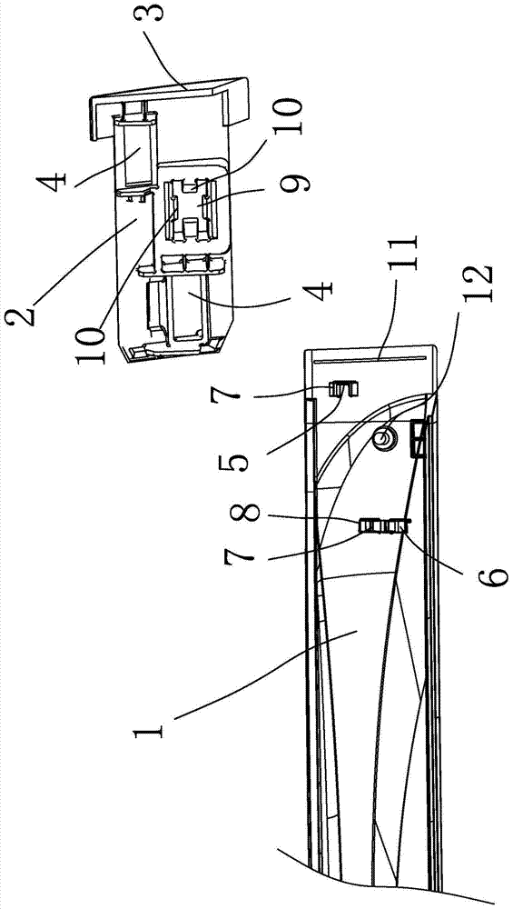 An improved structure at the end of luggage rack to overcome thermal expansion and contraction