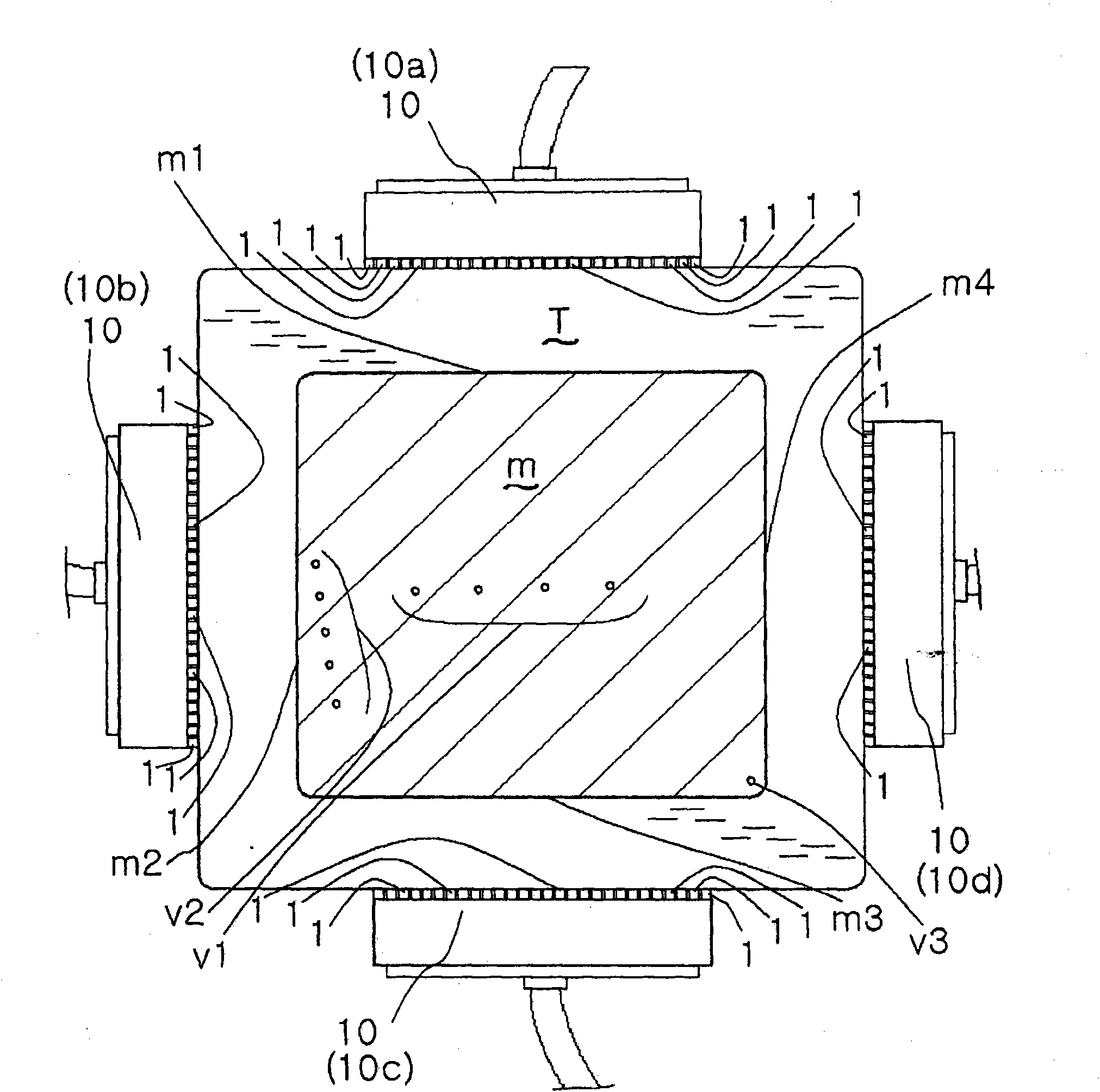 Ultrasonic flaw detecting method and its device