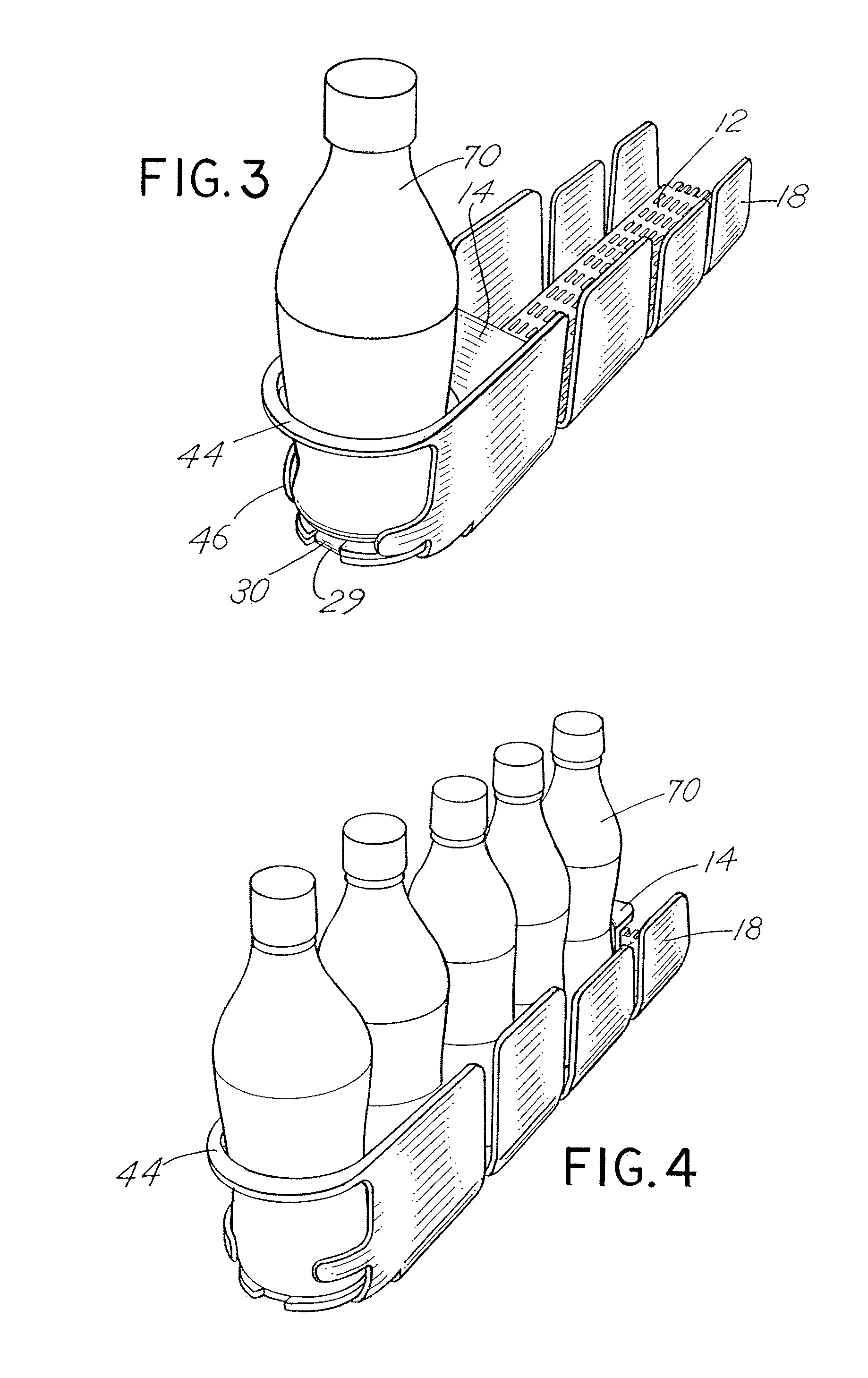 Product management display system with trackless pusher mechanism