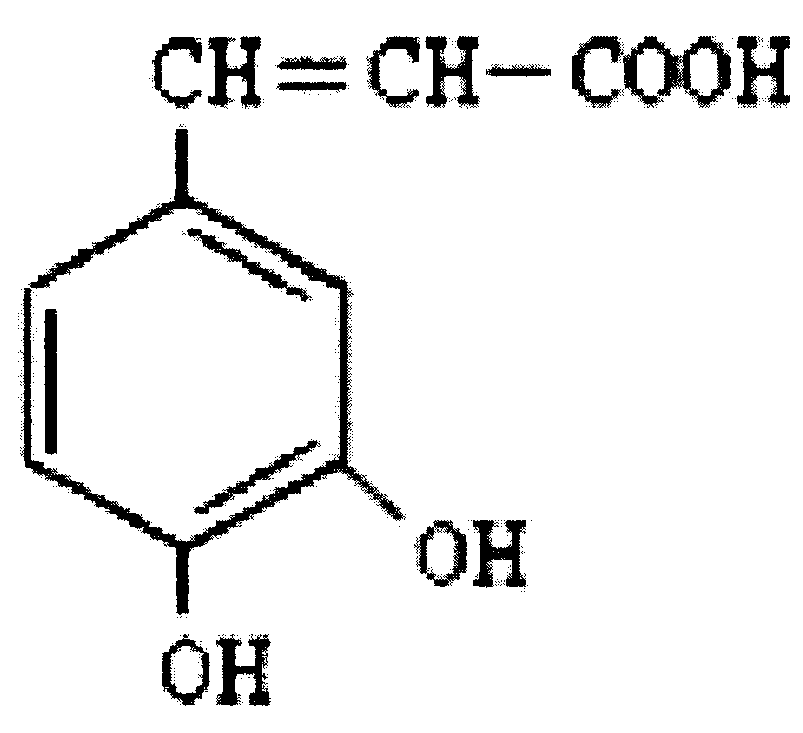 Application of caffeic acid in preparation of medicines for inhibiting leucocyte Src activation