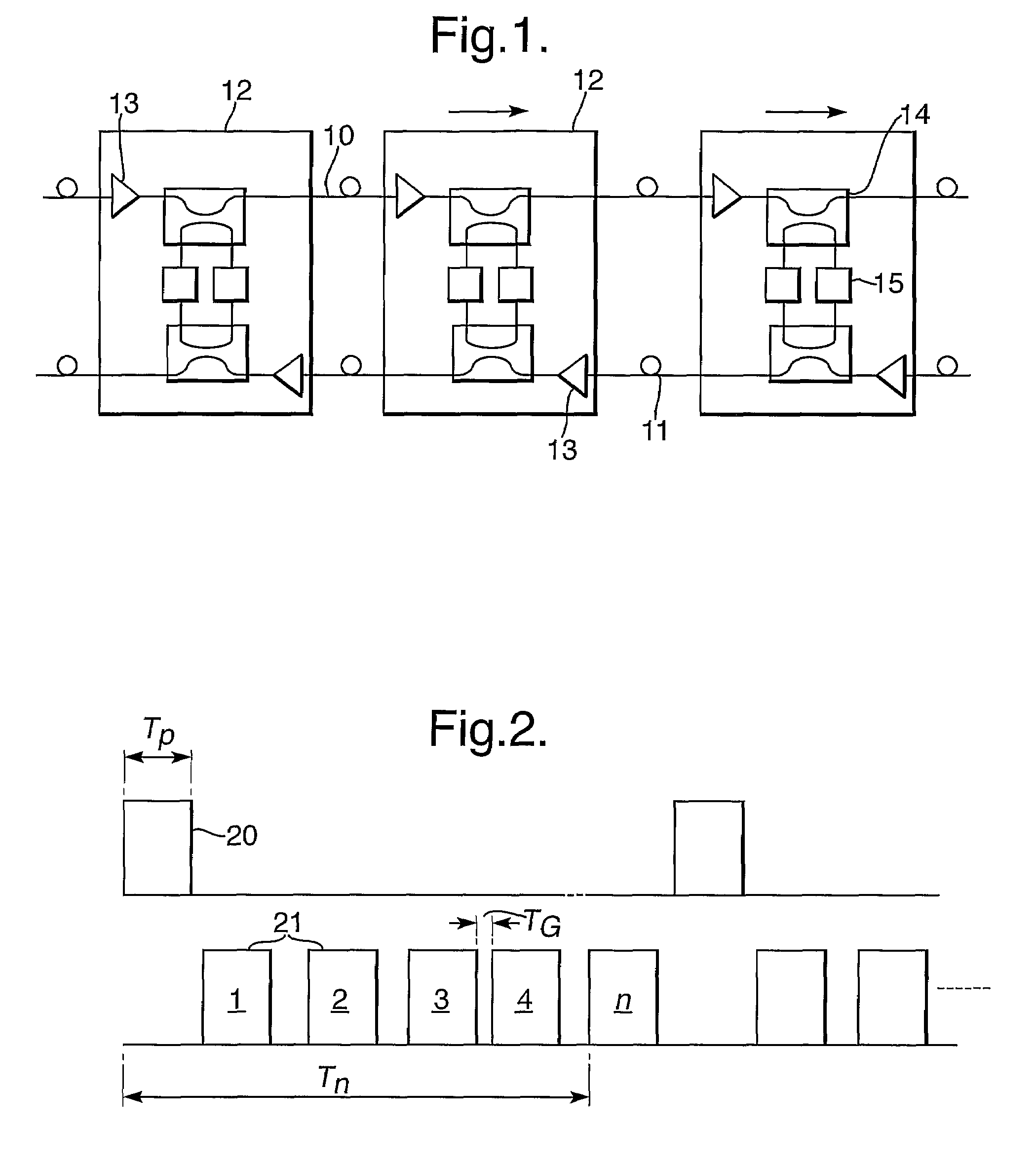 Pulsed high loss loop back signalling scheme