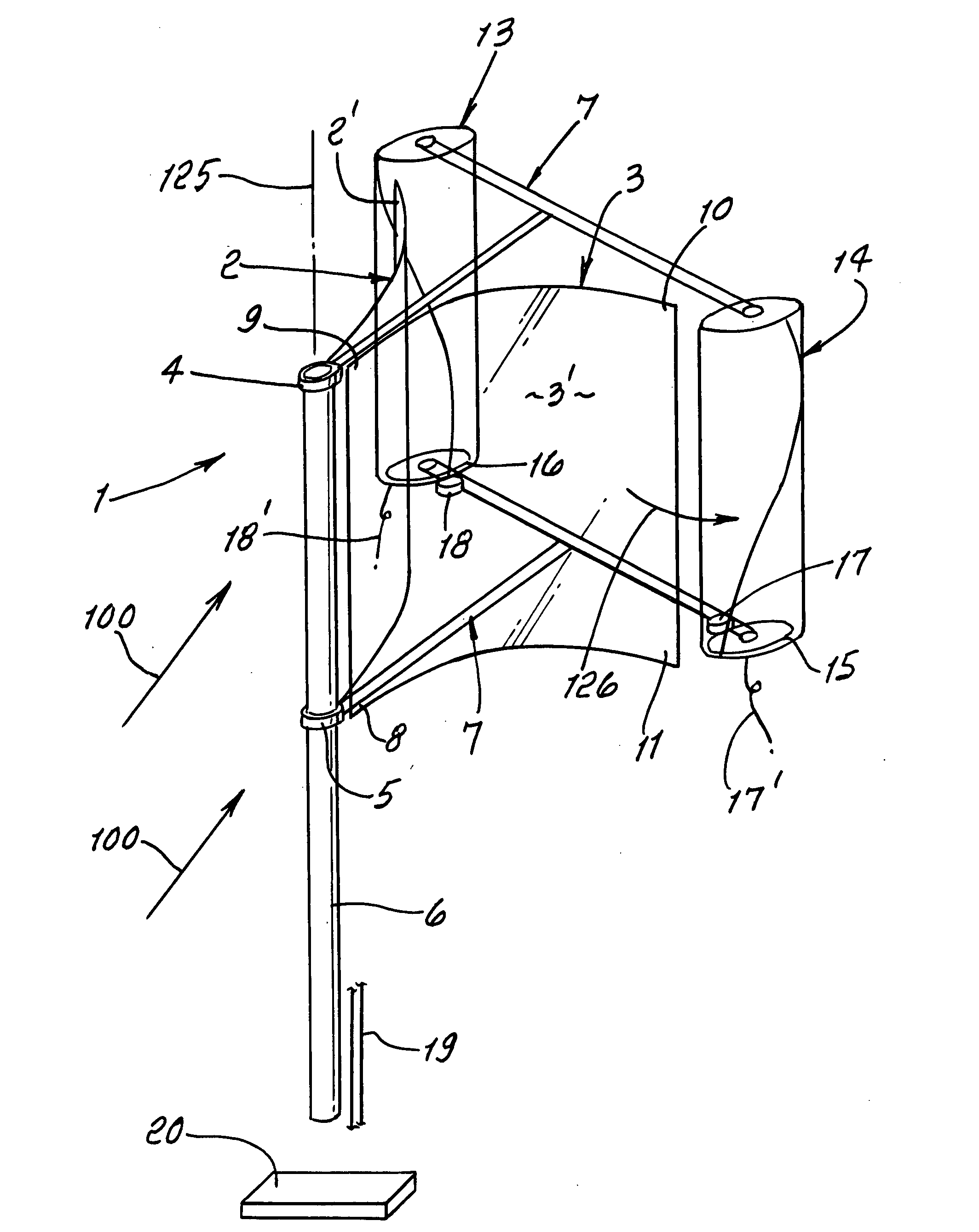 Wind power converting apparatus and method