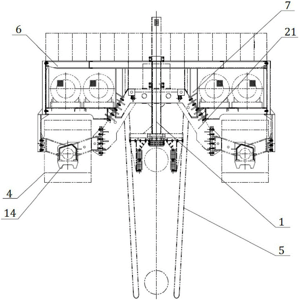 Self-traveling submarine pipeline burying device and construction technique thereof