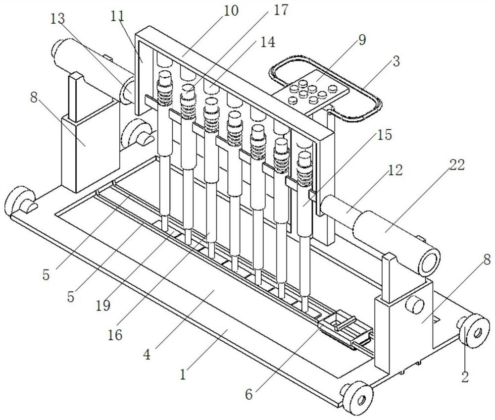 Concrete pavement leveling device for highway construction