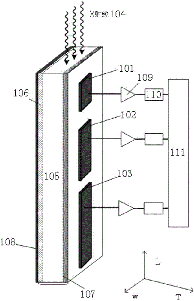 Multi-electrode energy integral type X-ray energy spectrum detector