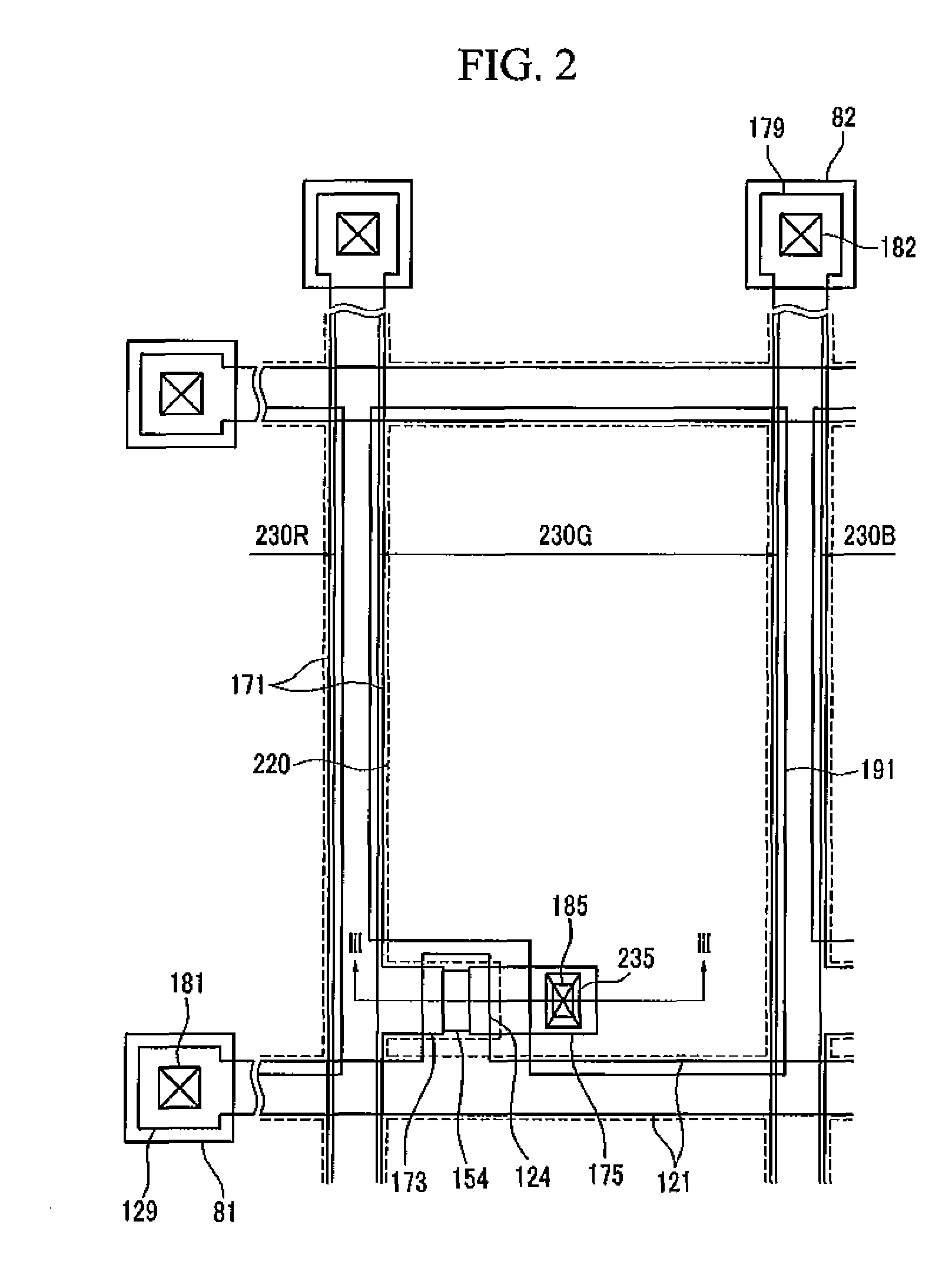 Light absorption layer for a display device