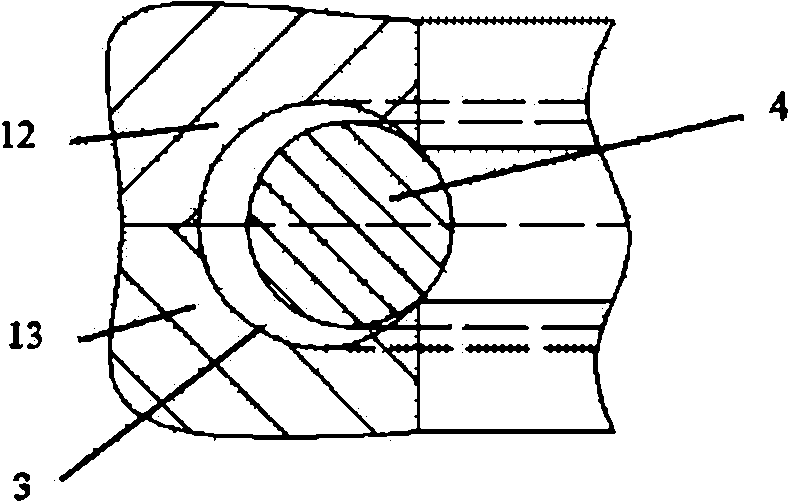 Self-piercing frictional rivet welding connecting device