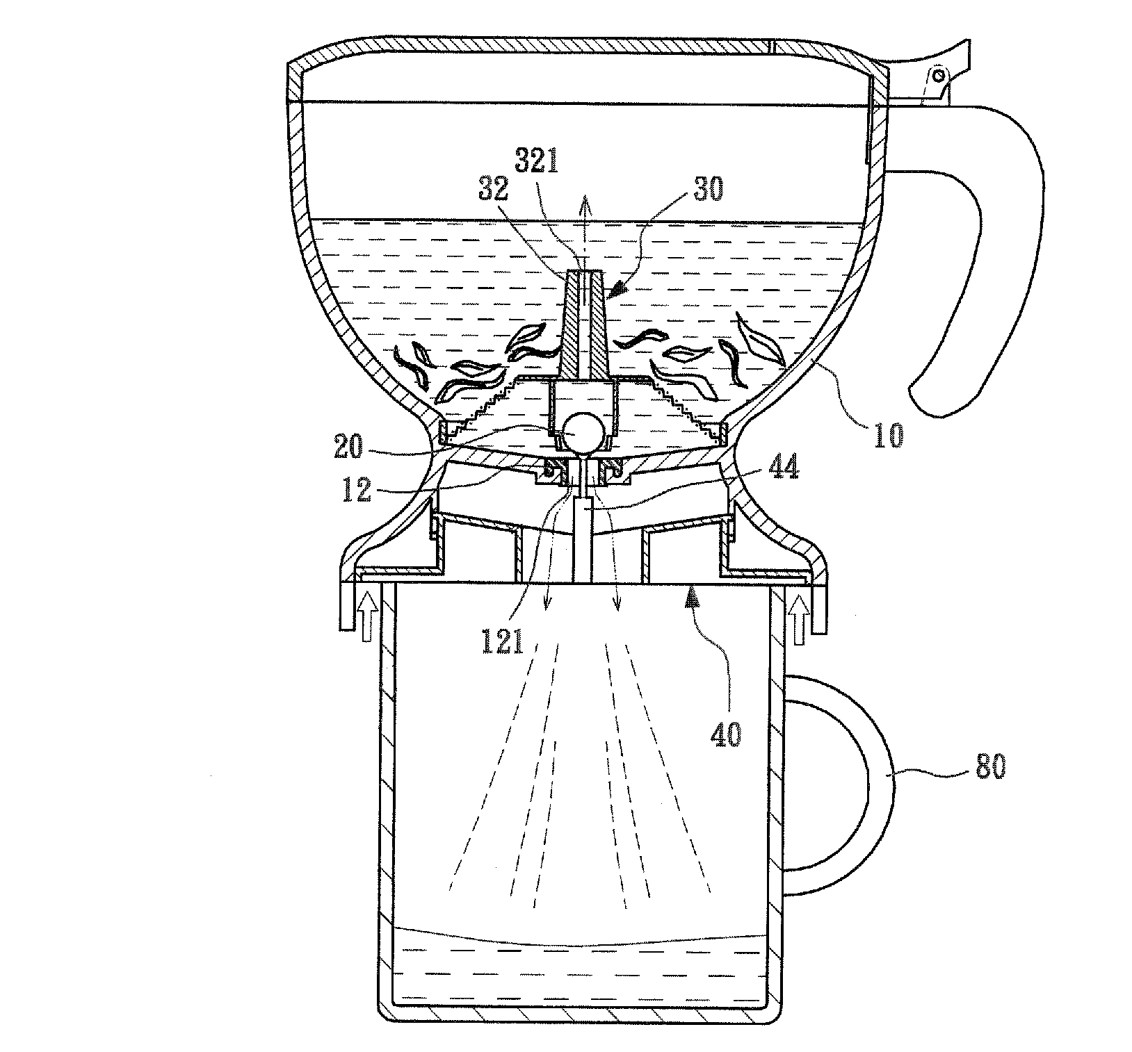 Safety and guide type brewing kettle