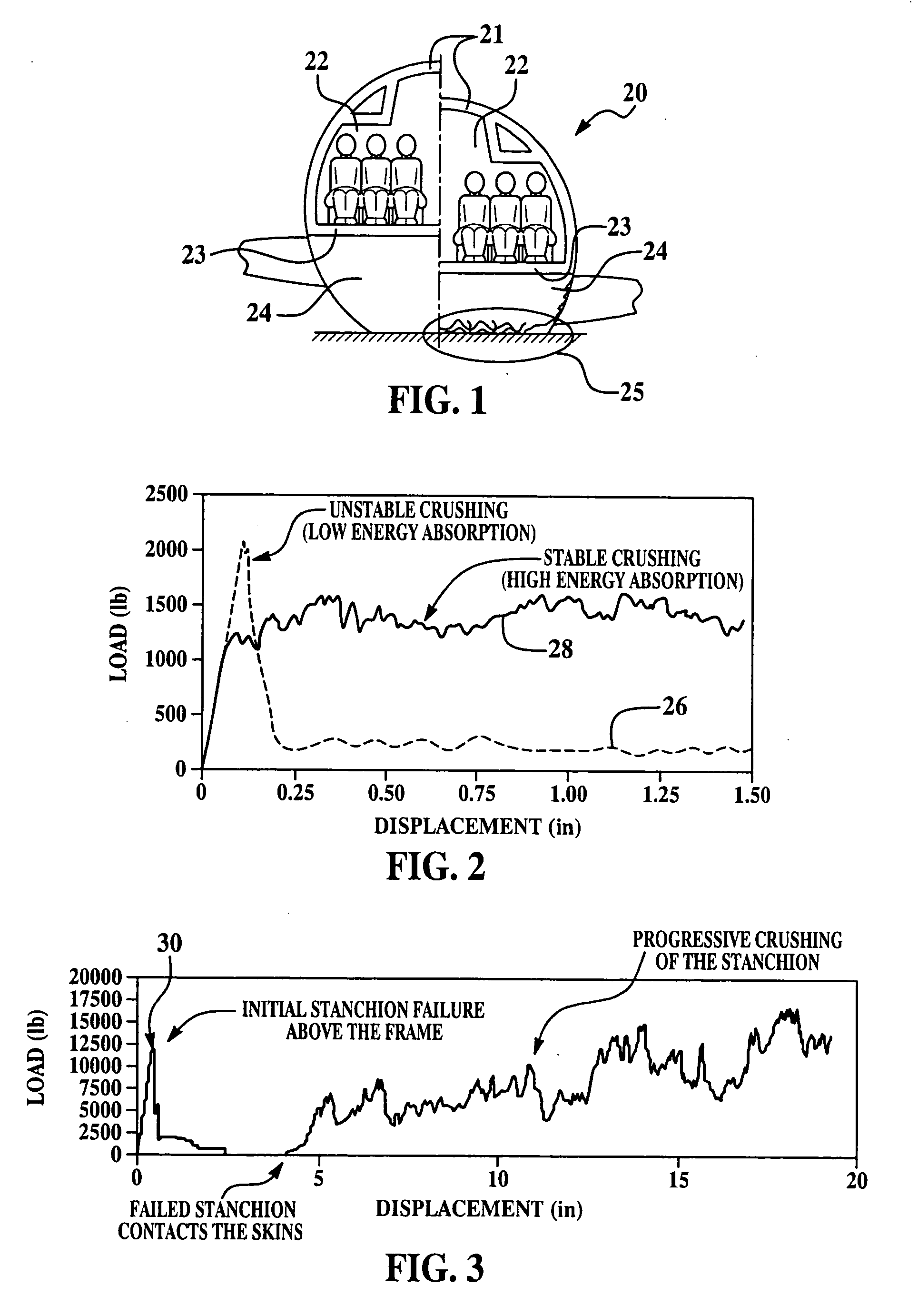 Energy absorbing structure for aircraft