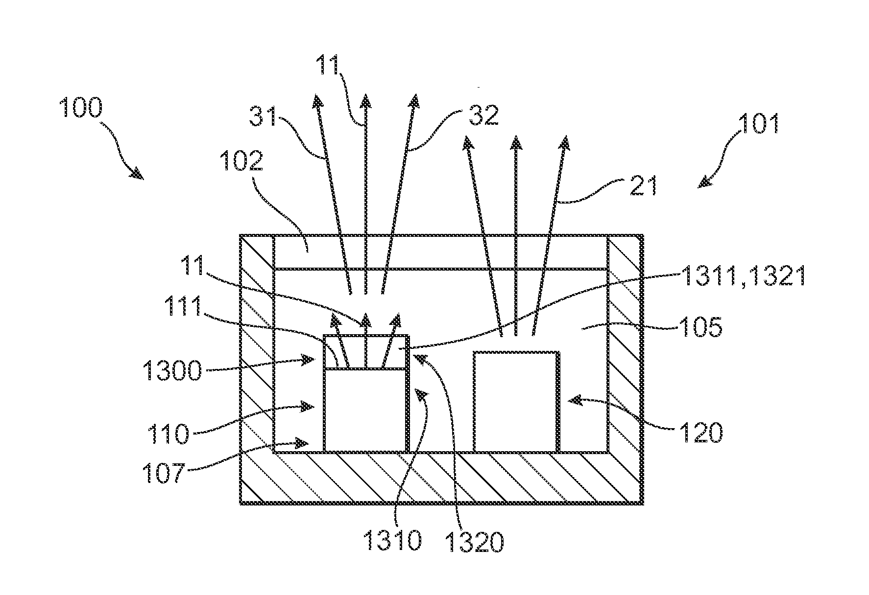 LED based device with wide color gamut