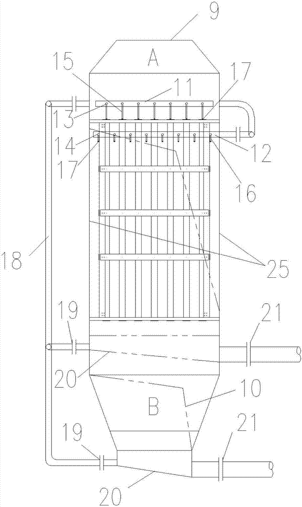 Tube nest type fluoroplastic flue gas-flue gas heat exchanger