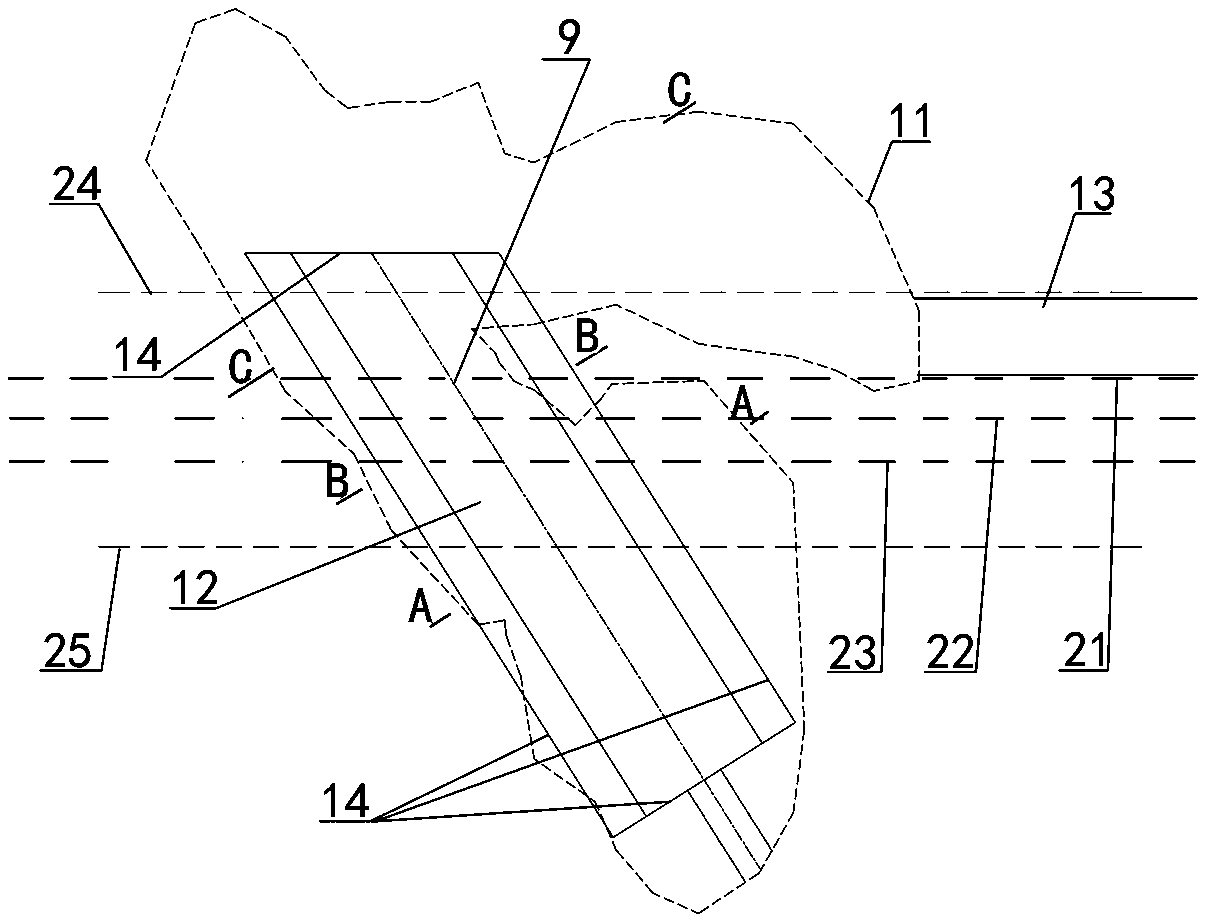 Reinforcing structure of high-speed rail tunnel bottom water passing karst cave and construction method of reinforcing structure