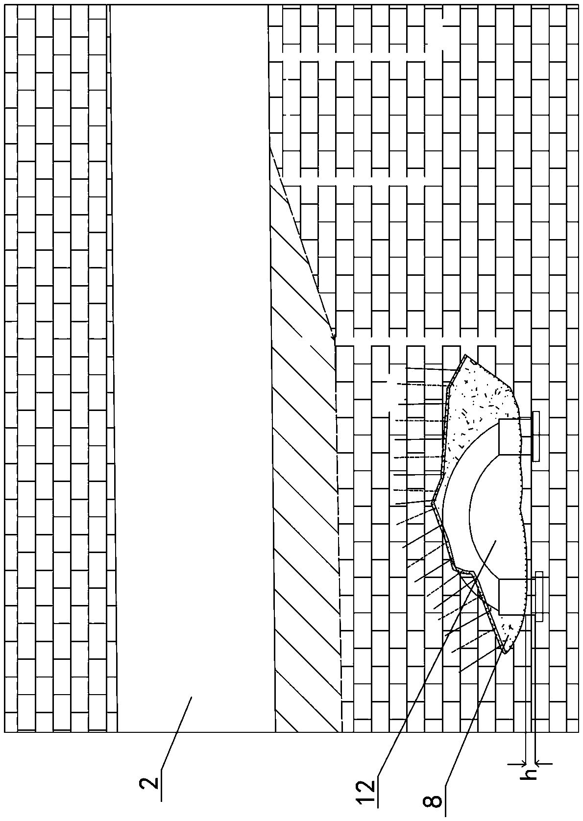 Reinforcing structure of high-speed rail tunnel bottom water passing karst cave and construction method of reinforcing structure