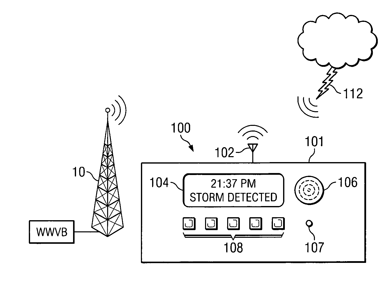 Portable weather detector and alert system