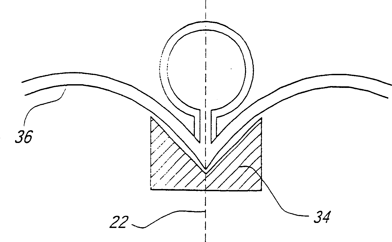 Assembly of tube and pipe tip for applying fluid material