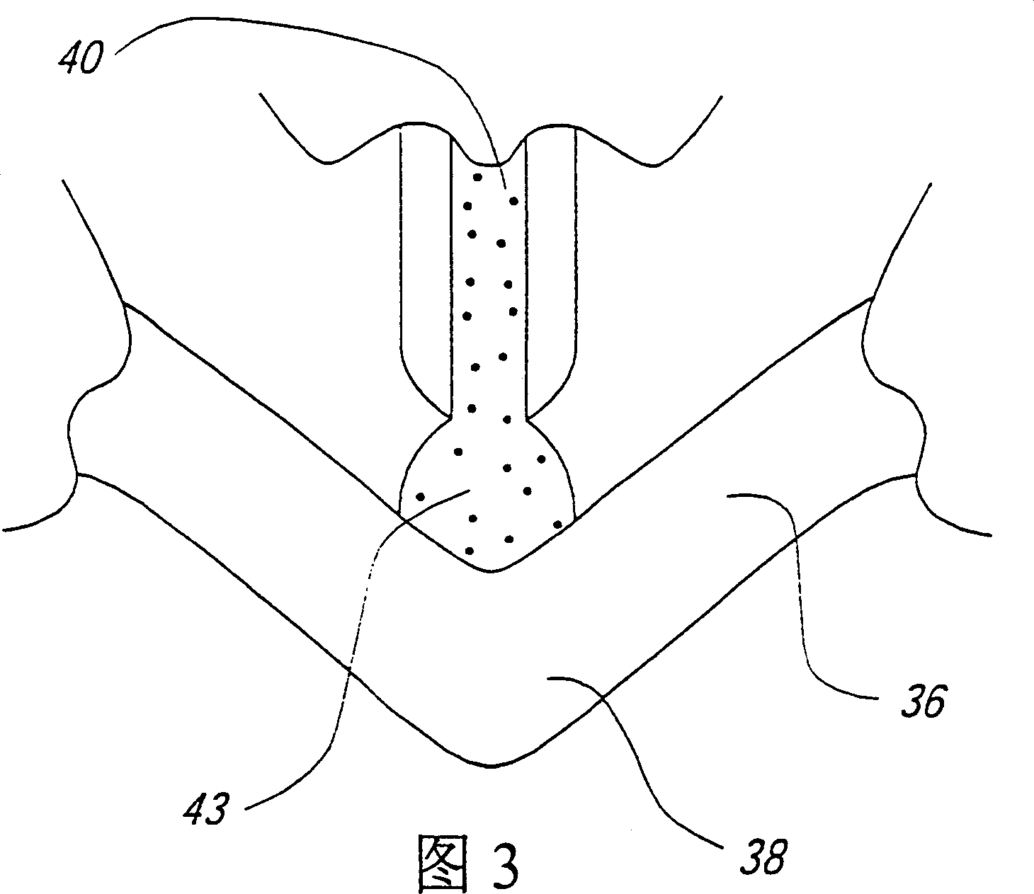 Assembly of tube and pipe tip for applying fluid material