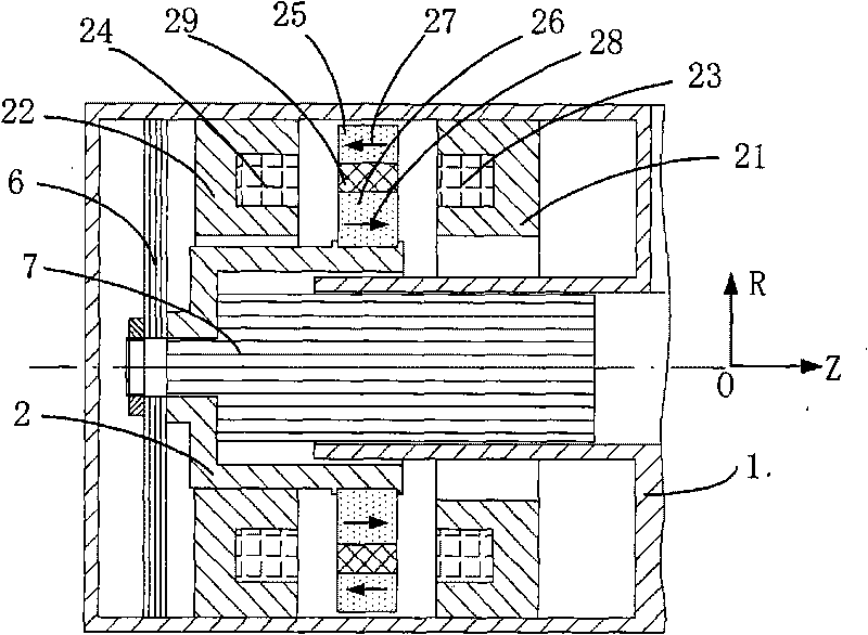 Linear motor for stirling refrigerator with axial magnetic path