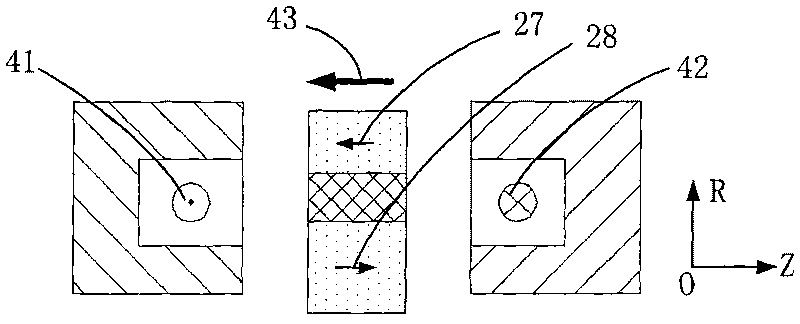 Linear motor for stirling refrigerator with axial magnetic path