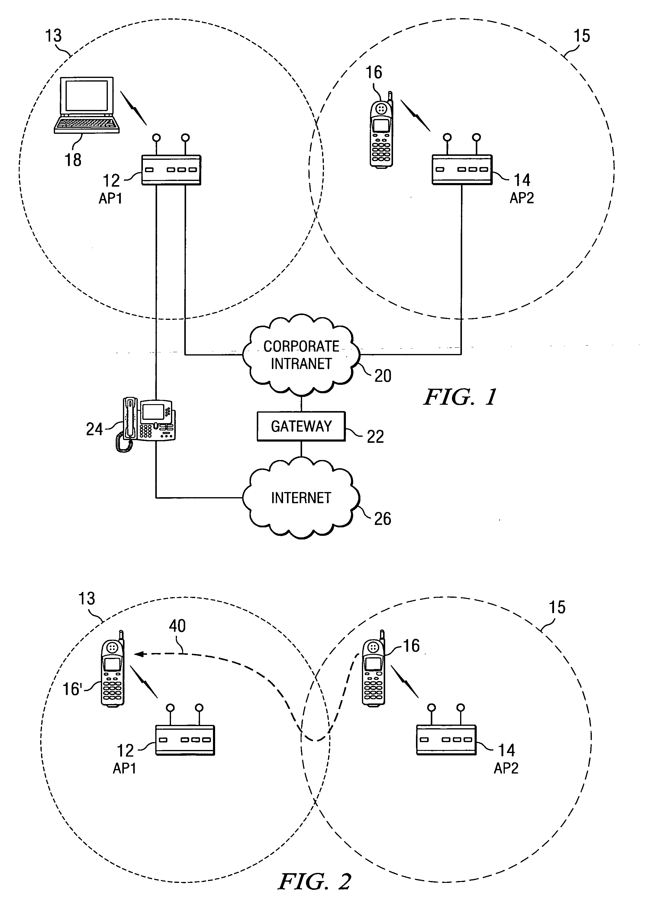 Minimizing handoffs and handoff times in wireless local area networks