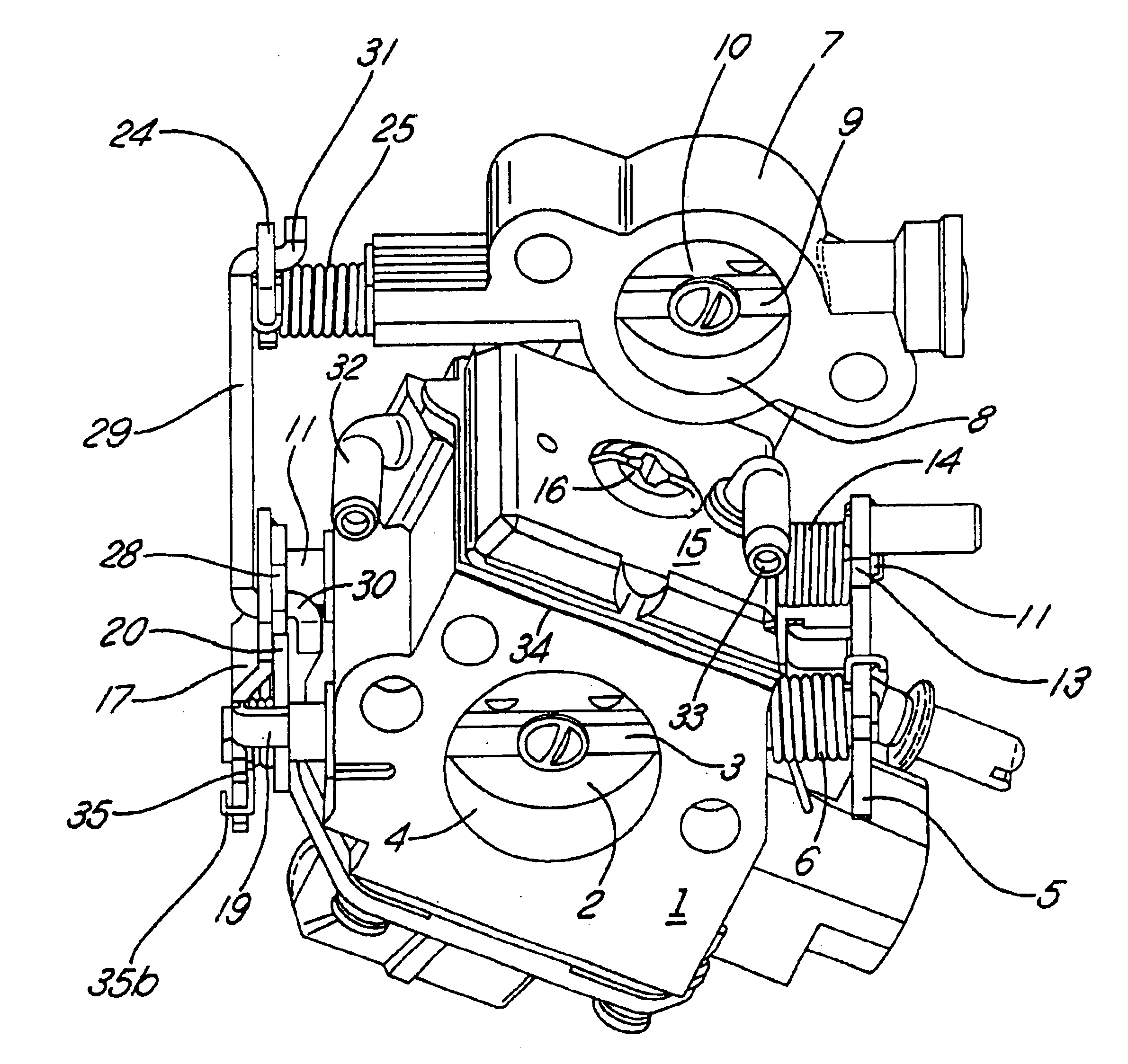 Stratified scavenging carburetor