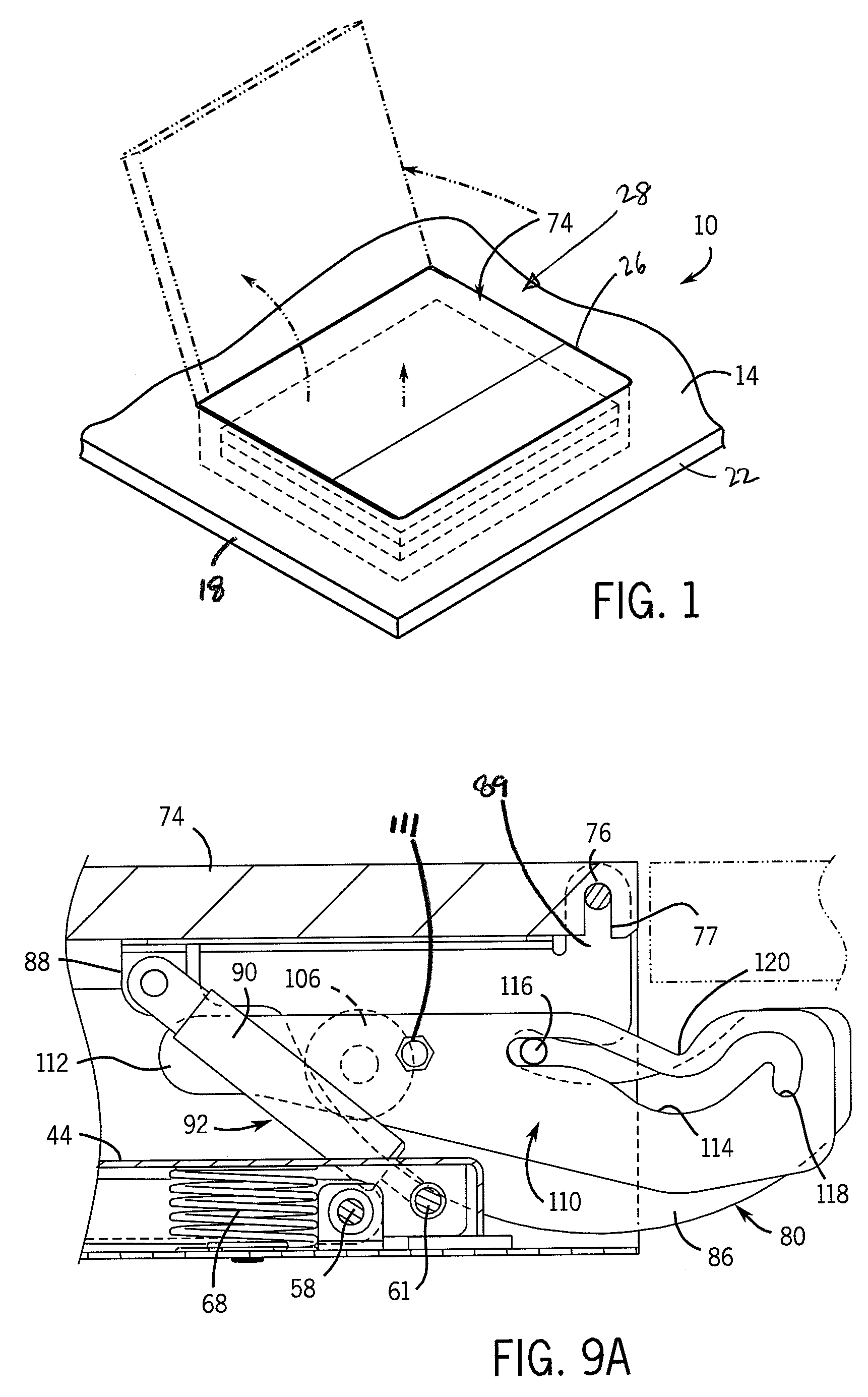 Laptop computer bin assembly for a worksurface