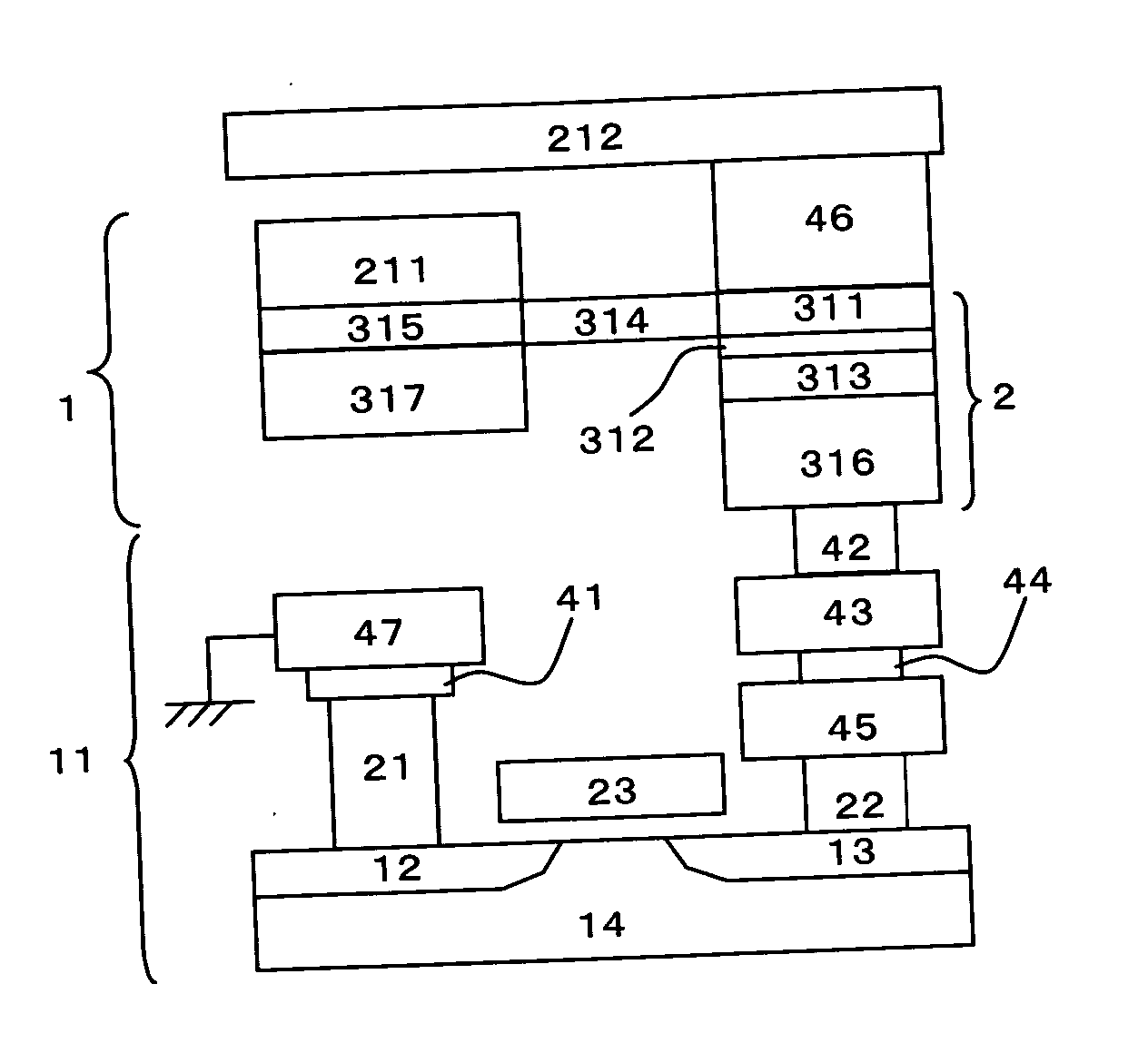 Low power consumption magnetic memory and magnetic information recording device