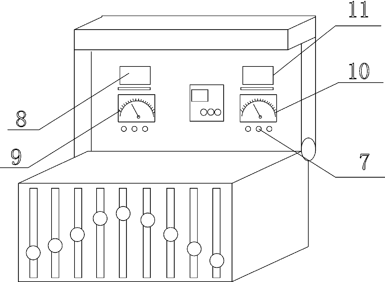 Special containing device for physical experiment instrument